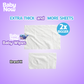 Baby Now Baby Wipes Powder Scent 100 Sheets Alcohol Free, Extra Thick and Soft